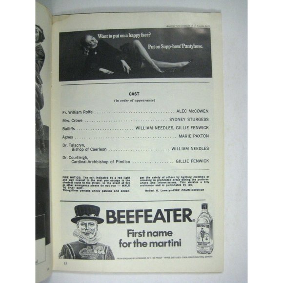 Hadrian VII Playbill September 1969 Alec McCowen Neil Fitzgerald Truman Gaige - Picture 5 of 7